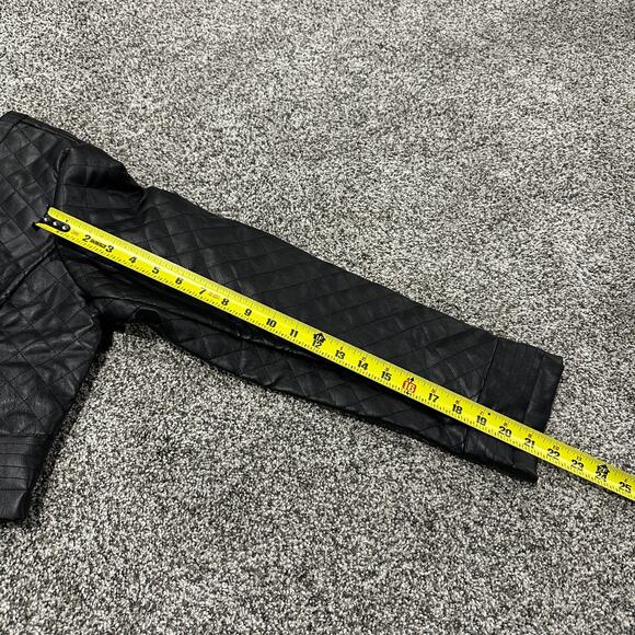 New with tags, VENUS Faux-Leather Quilted Jacket Black, Size 16 - Picture 9 of 14